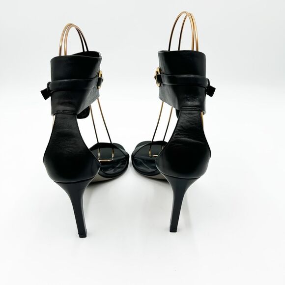 Gucci Heels Horsebit Black Leather Ursula Sandals 38, 8 - Picture 5 of 14